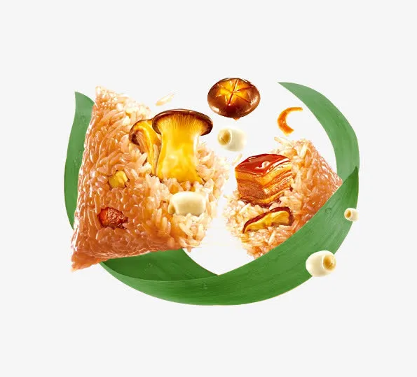 卡通端午节食物习俗吃粽子免抠