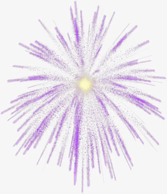 紫色烟花免抠