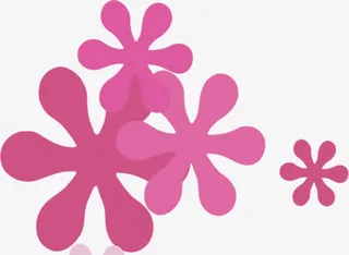 卡通紫色雪花七夕免抠