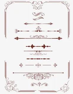 古典花边辅助元素免抠