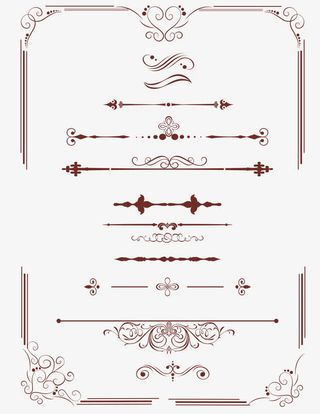 古典花边辅助元素免抠