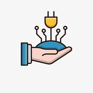 电力卡通电子图标免抠