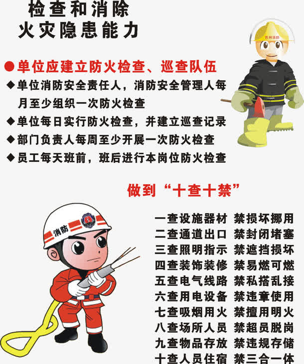 消除火灾隐患透明背景素材免费