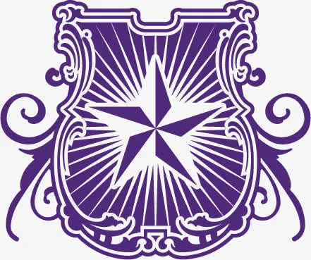 矢量图盾牌上的五角星免抠