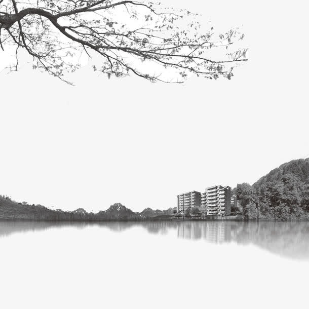 中国风水墨免抠