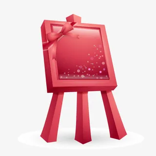 红色小黑板免抠