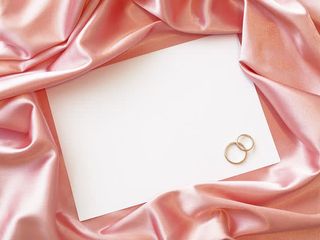 婚礼戒指与贺卡免抠