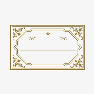 复古花纹边框矢量图免抠