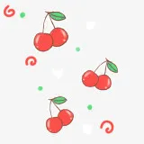 红色卡通手绘樱桃免抠
