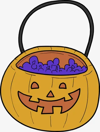 万圣节南瓜篮子免抠