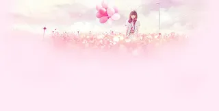 粉色手绘美女背景高清