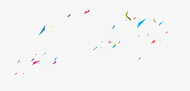 漂浮的几何图形免抠