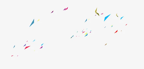 漂浮的几何图形免抠