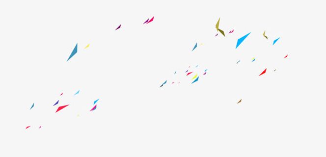 漂浮的几何图形免抠