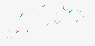 漂浮的几何图形免抠