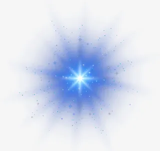 蓝色矢量光效点光素材免抠