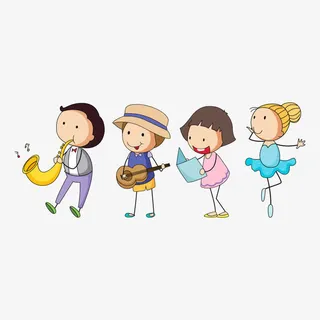 卡通课堂学习音乐免抠