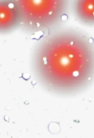 红色光晕雨点下雨效果免抠