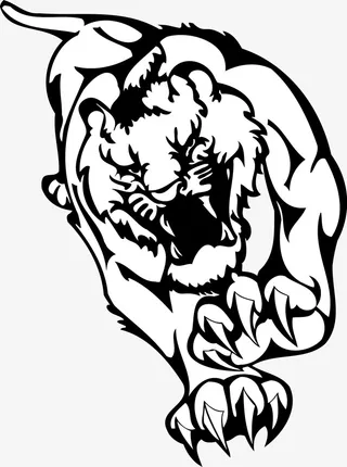 手绘卡通老虎png图免抠