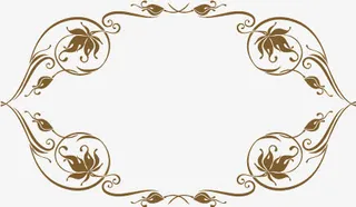 中国风花纹边框免抠