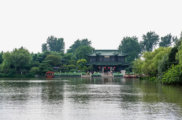 清新风景扬州西湖PNG免抠