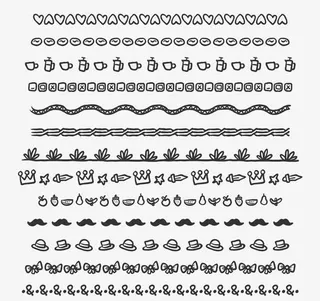 卡通花边设计矢量素材免抠