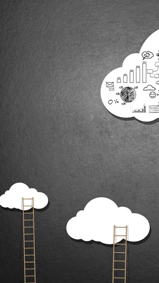 立体白云商务H5背景高清