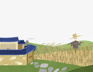 插图乡村农地稻草人免抠