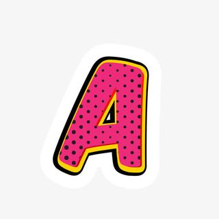 漫画风格字母A免抠
