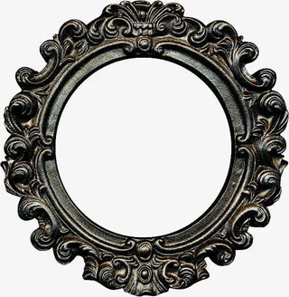 黑色金属圆形雕花边框海报背景