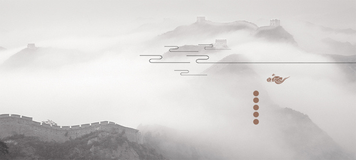 白色梦幻中国风背景图高清