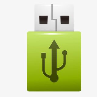 绿色渐变质感优盘存储免抠