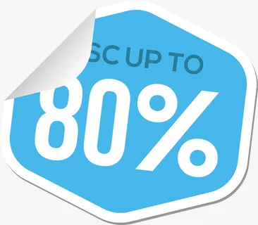 百分之八十蓝色标签免抠