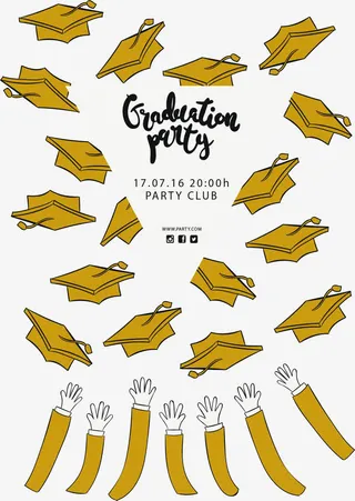 毕业季的欢呼免抠