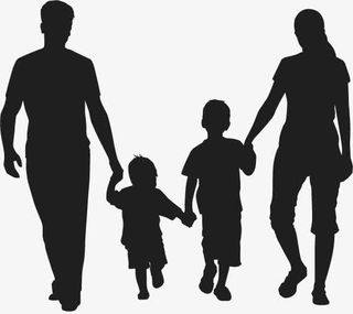 家人 剪影免抠