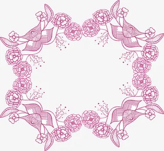 复古紫色浪漫花藤免抠