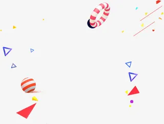 立体游泳圈三角形球形漂浮素材免抠