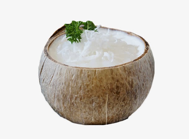 圆形椰子壳做的椰子冻免抠