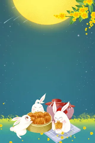 中秋节月饼促销背景模板高清