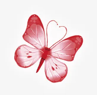 卡通柔美蝴蝶七夕免抠