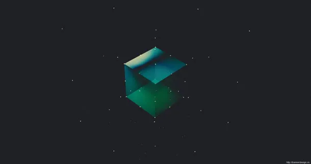 立体正方形星空图免抠