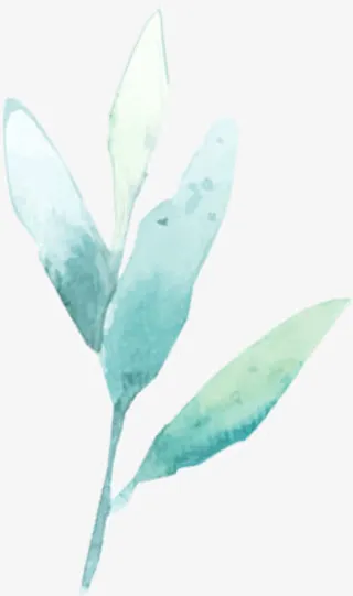 蓝色绚丽卡通春天花朵免抠