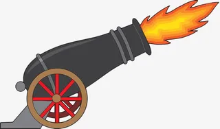 手绘炮火免抠