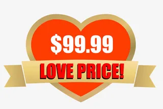 矢量心形标签素材免抠