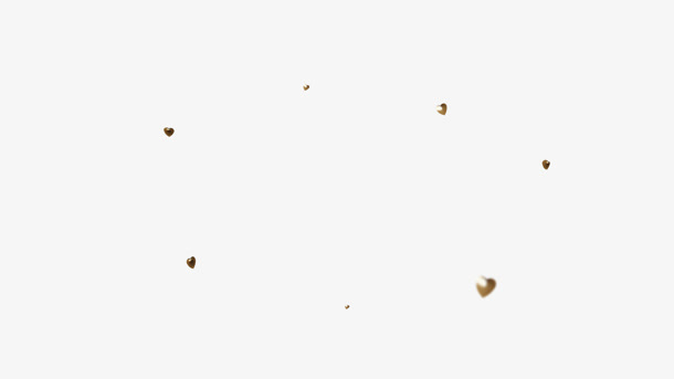 几何红色心形漂浮素材免抠