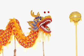 传统舞龙习俗免抠