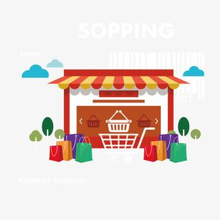 矢量购物元素免抠