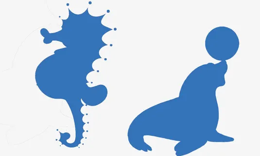 海洋元素剪影免抠