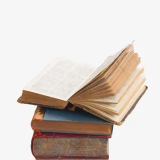 翻开的书页古老的书免抠