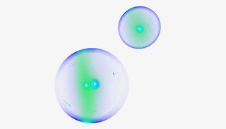 创意图片炫彩 炫酷蓝色泡泡免抠